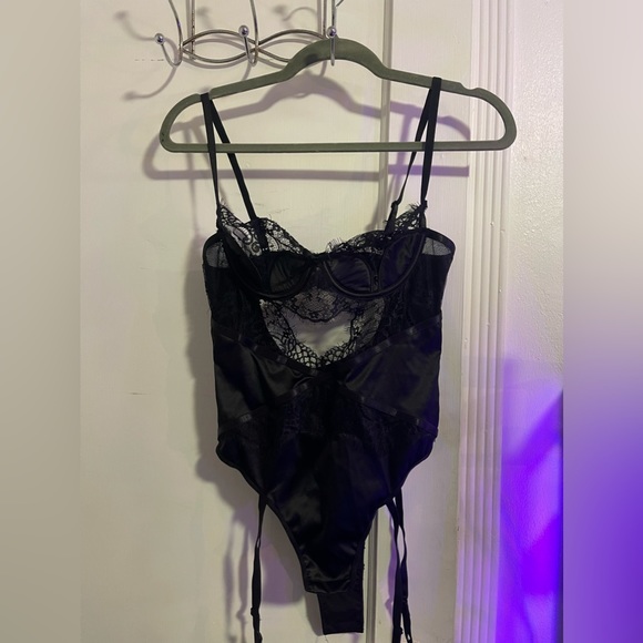 Fashion Nova Tops - Black Lace Unitard